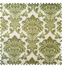Green brown and cream color beautiful traditional designs texture background swirls polyester main curtain